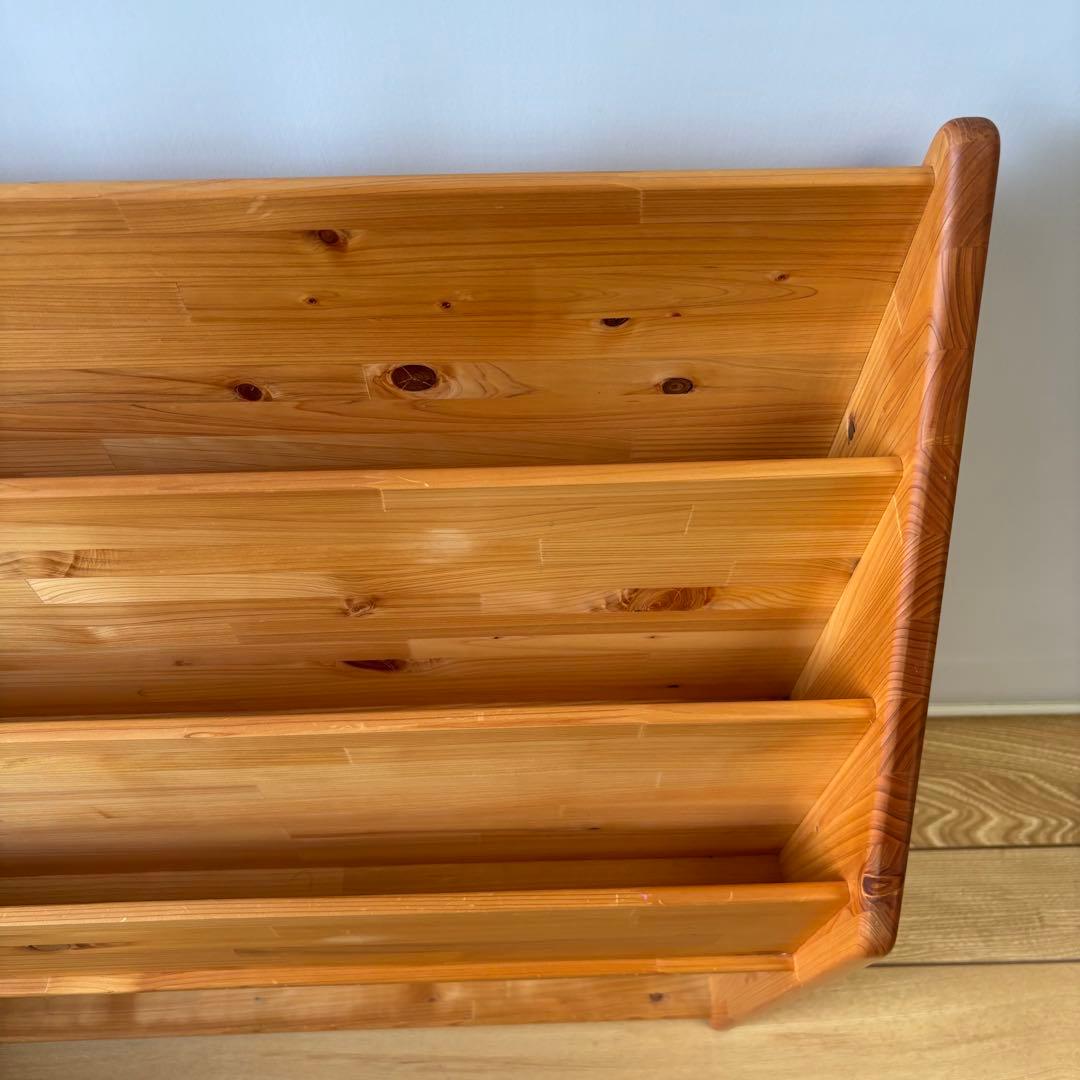 少し大きな絵本棚 なかよしライブラリー 国産品　天然ひのき