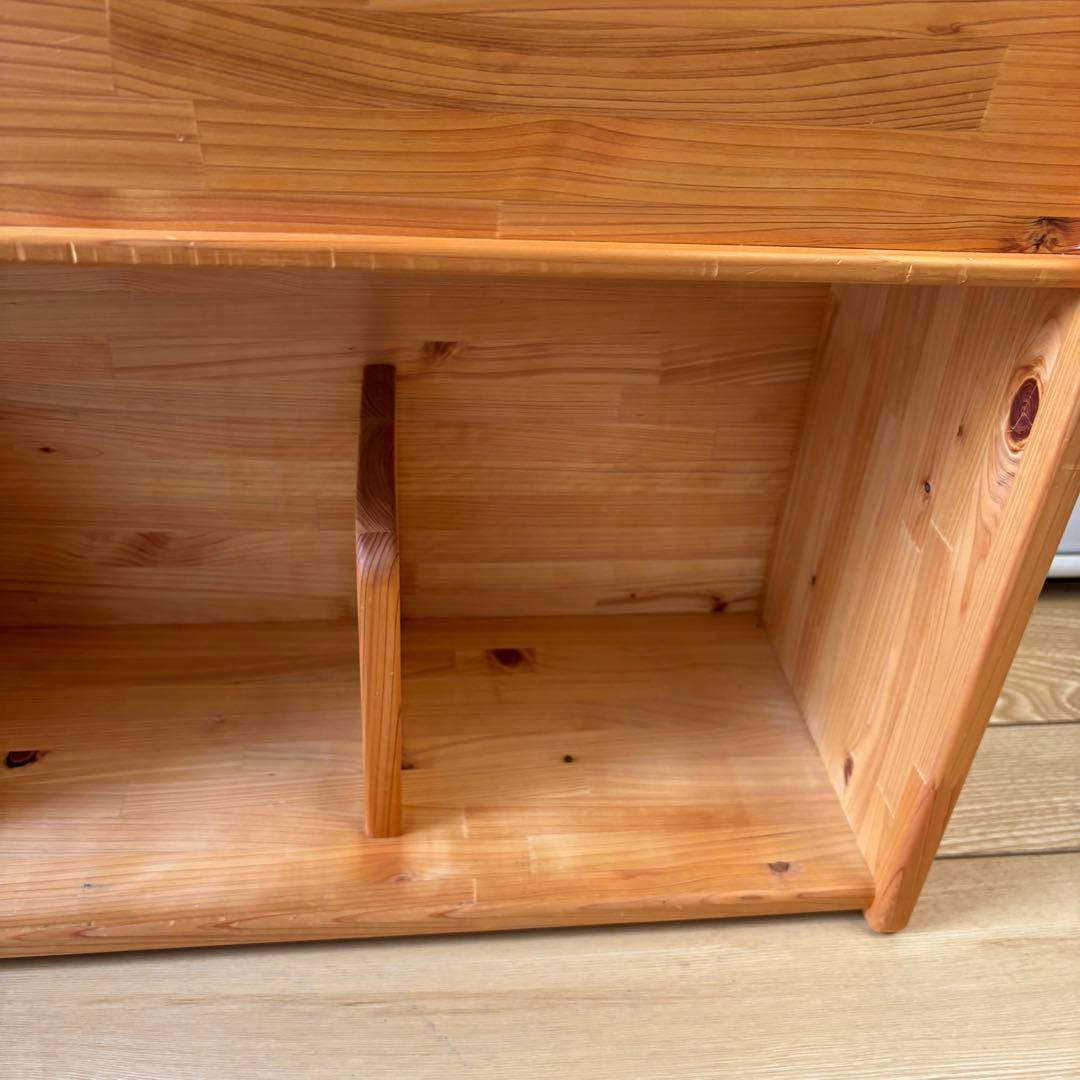 少し大きな絵本棚 なかよしライブラリー 国産品　天然ひのき