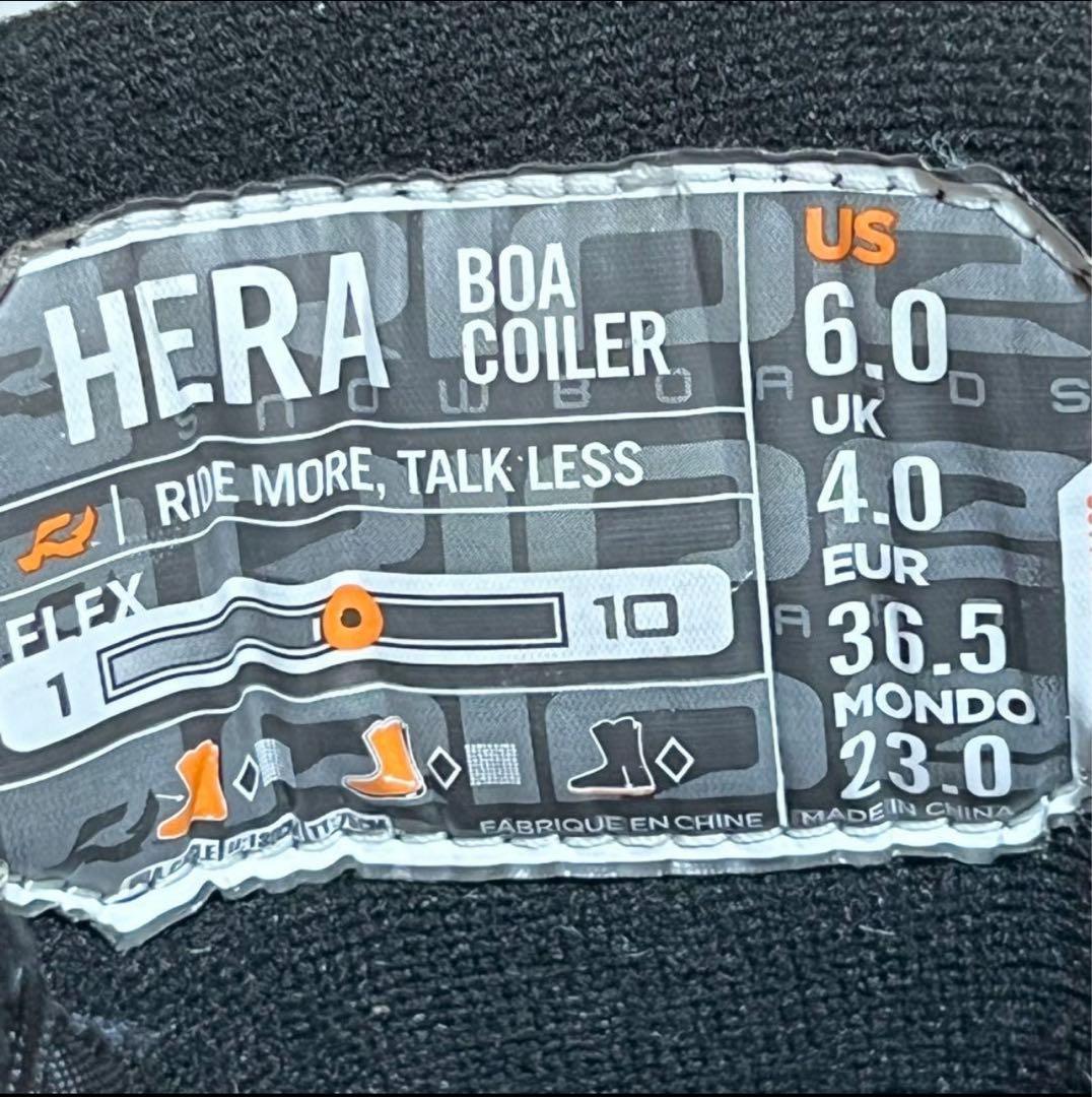 【美品】スノーボードブーツ　レディース　HERA ダブルBOA ライド RIDE