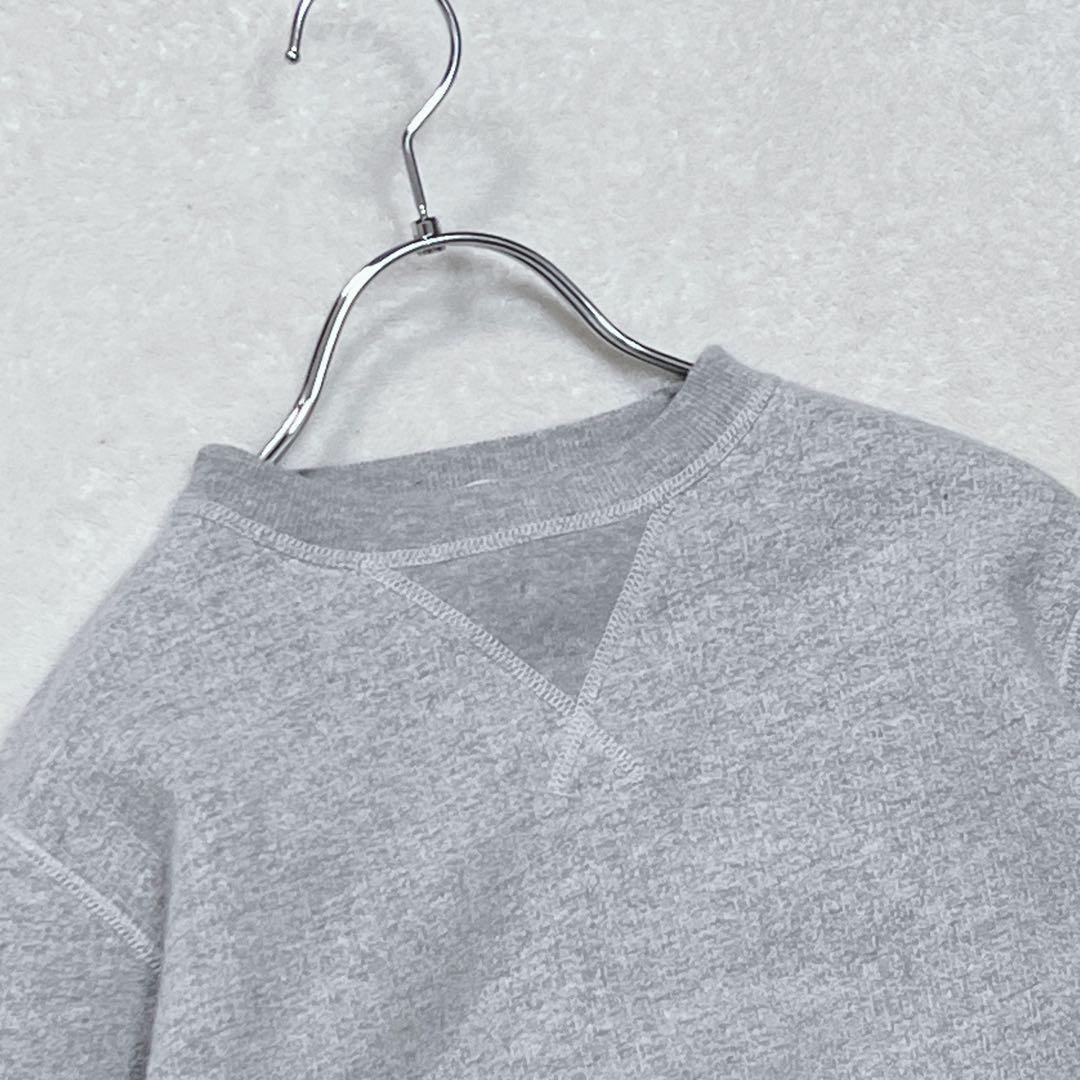 美品『ドゥロワー』コットン吊り裏毛スウェット 杢灰 クルーネック プルオーバー