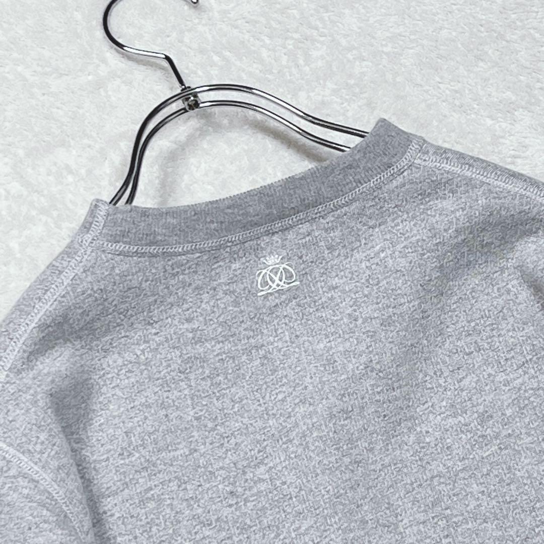 美品『ドゥロワー』コットン吊り裏毛スウェット 杢灰 クルーネック プルオーバー