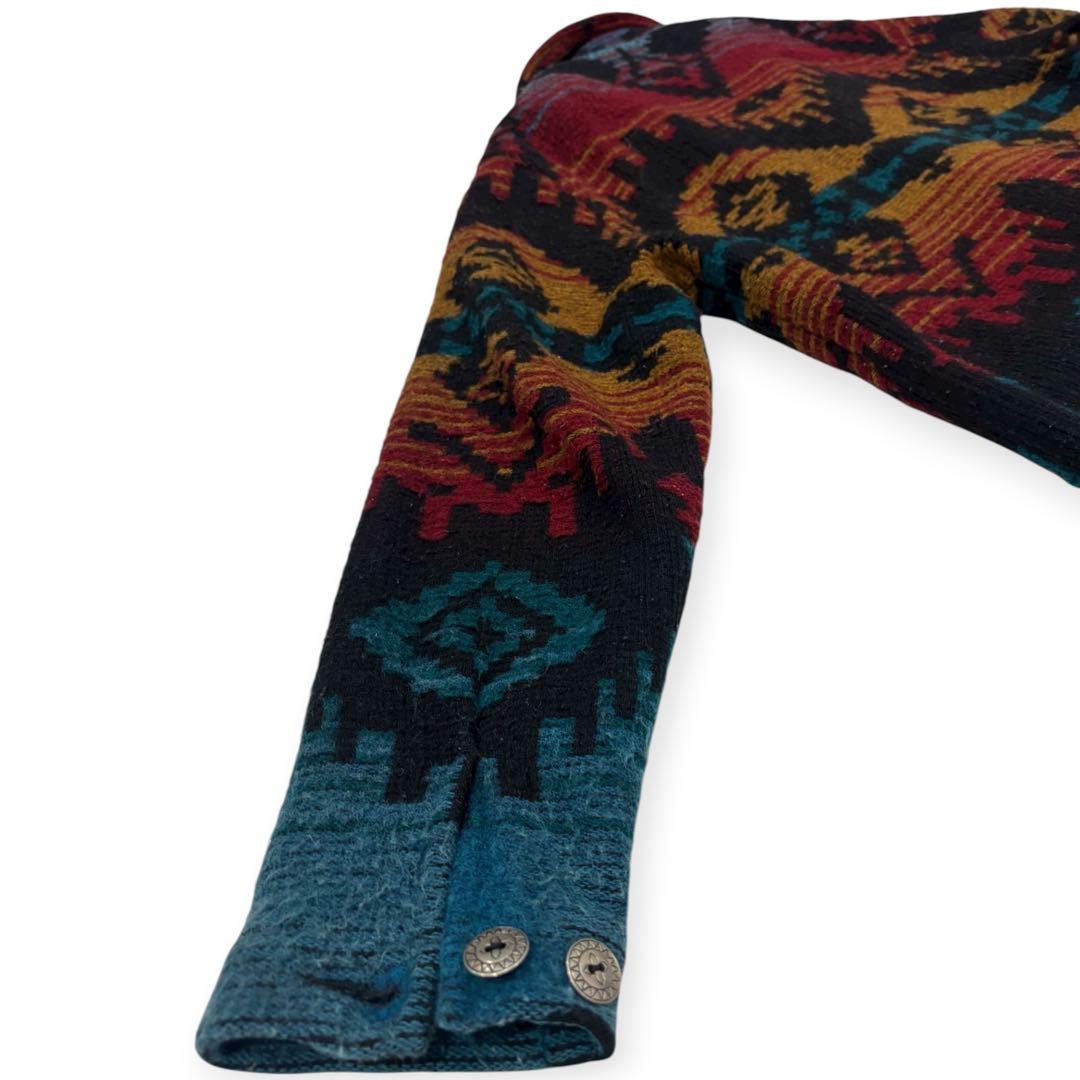 90s●USA製 ウールリッチ ネイティブ柄コート ヴィンテージ