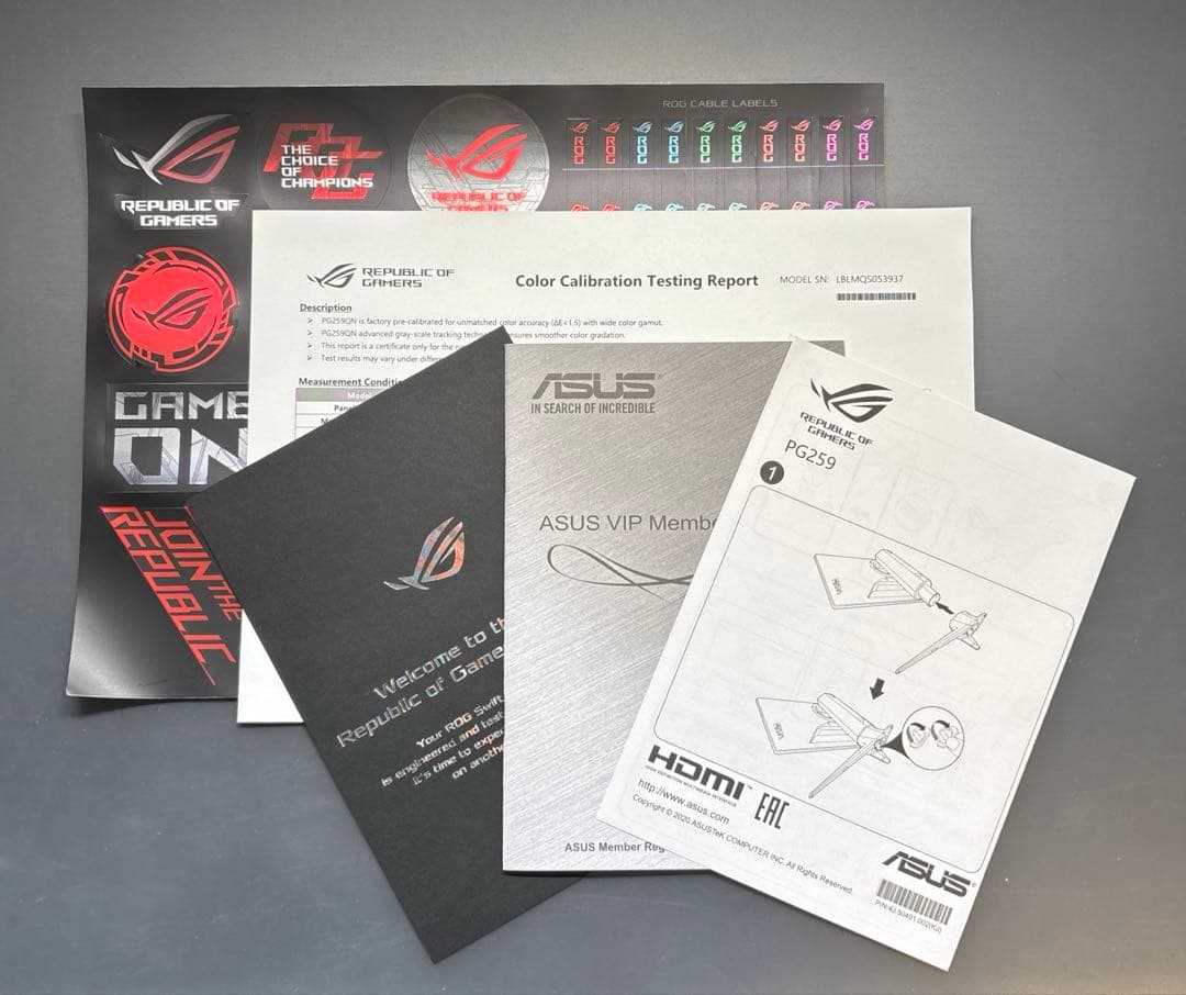 ディスプレイ・モニター本体 ROG SWIFT 360Hz PG259QN ASUS