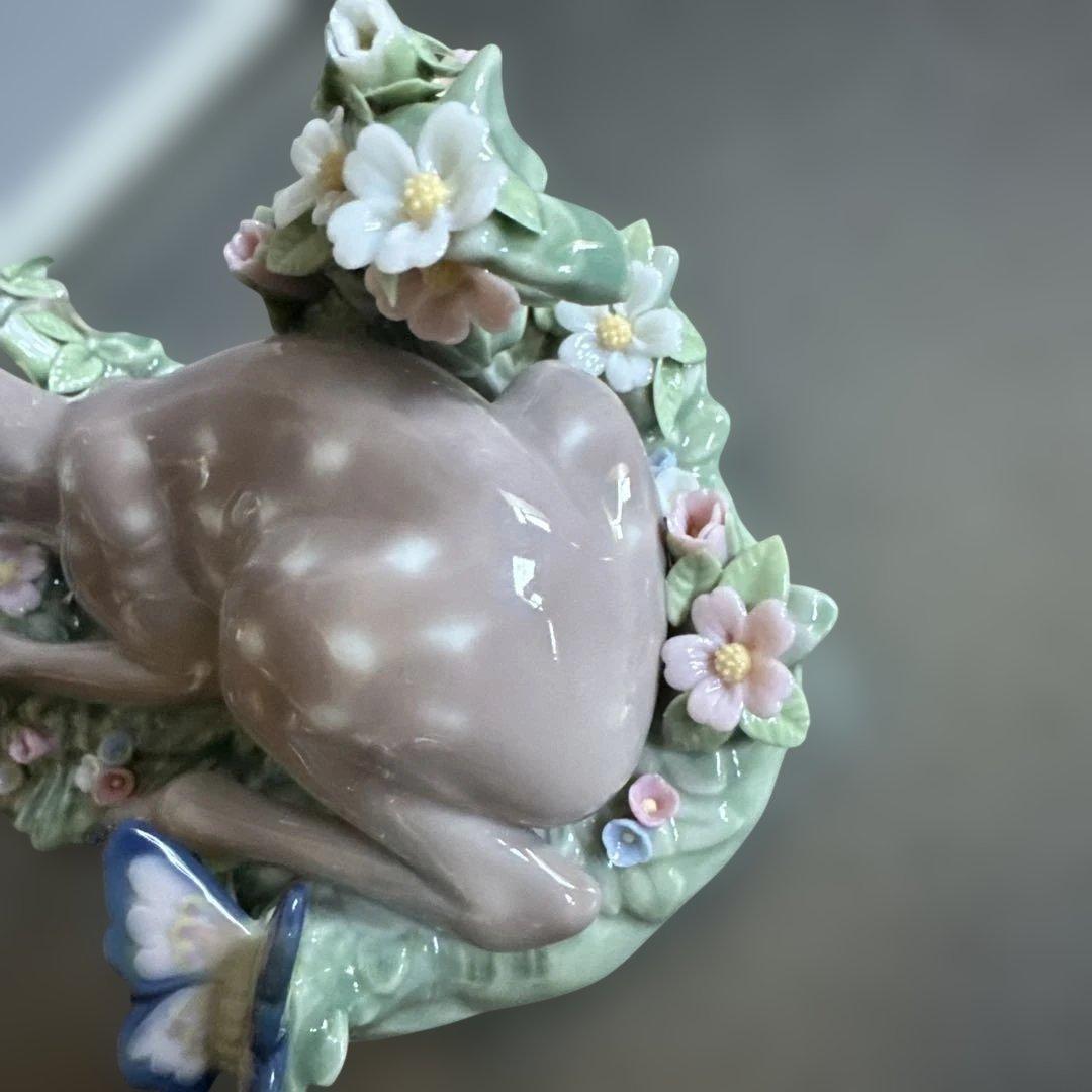 めちゃくちゃかわいい！リヤドロ　バンビ　子鹿と蝶　絶版品