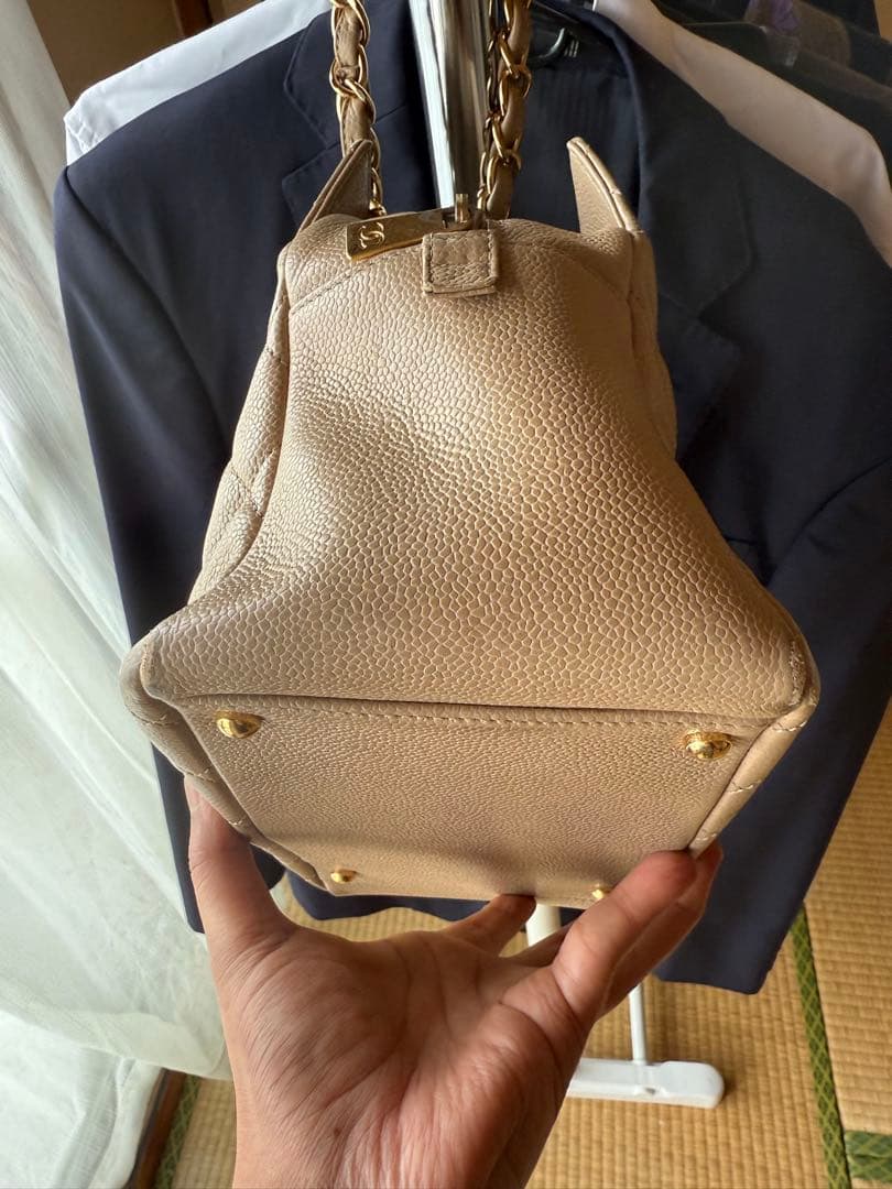 CHANEL シャネル マトラッセ PST キャビアスキン ベージュ希少カラー