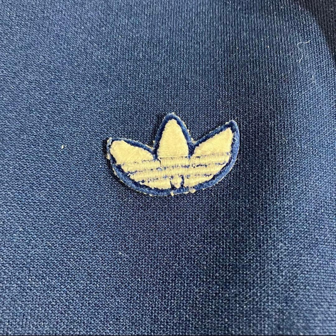 80s adidas デサント期　ブルージャージ　トラックジャケット　3本線
