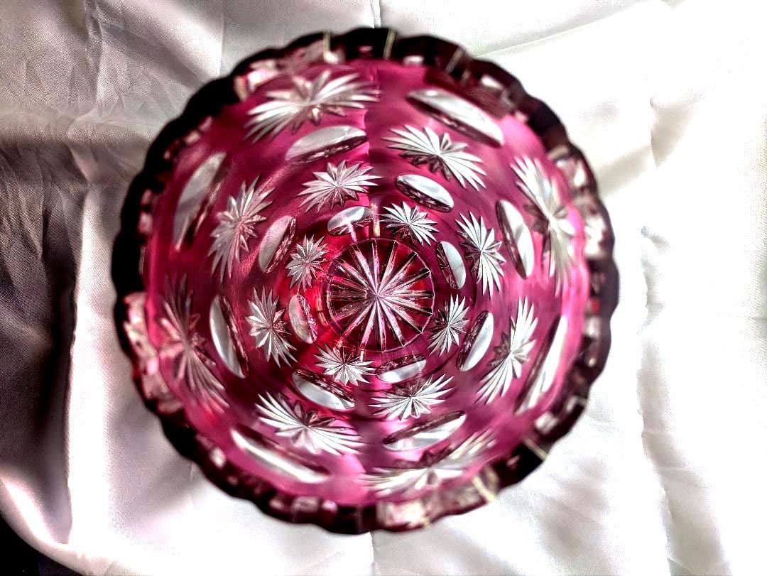 【新品未使用】PARKA CRYSTAL ピンク花瓶 クリスタル製