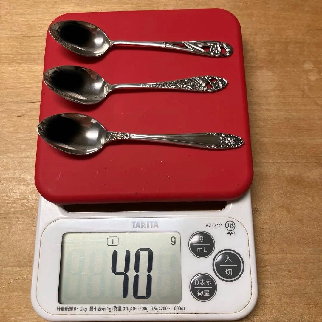 三越　シルバースプーン　銀スプーン　シルバー950 梅　ウメ　マリーゴールド