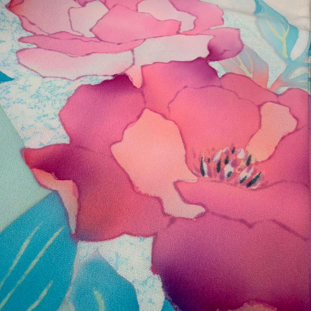 正絹訪問着と袋帯・帯締め・帯揚げ4点セット