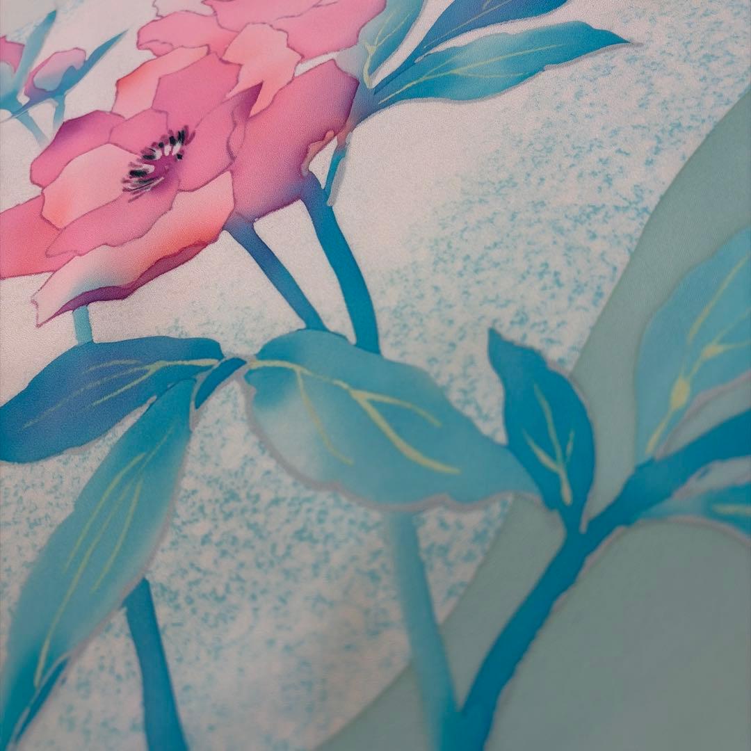 正絹訪問着と袋帯・帯締め・帯揚げ4点セット