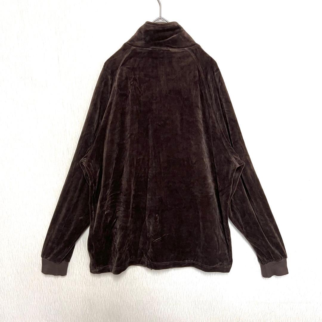 【人気のベロア‼️】adidas ジャージトラックジャケット O ブラウン 古着