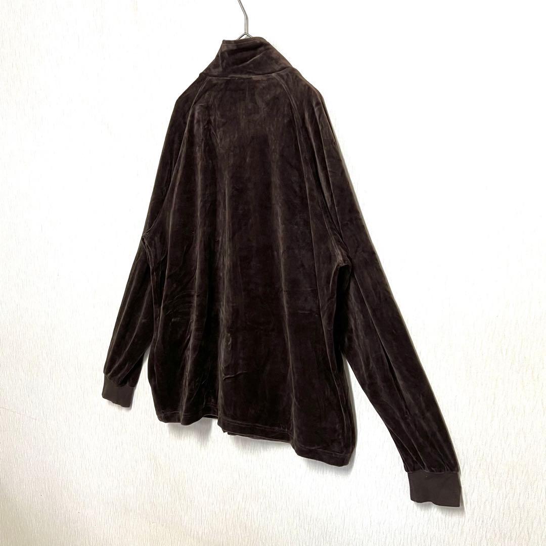 【人気のベロア‼️】adidas ジャージトラックジャケット O ブラウン 古着