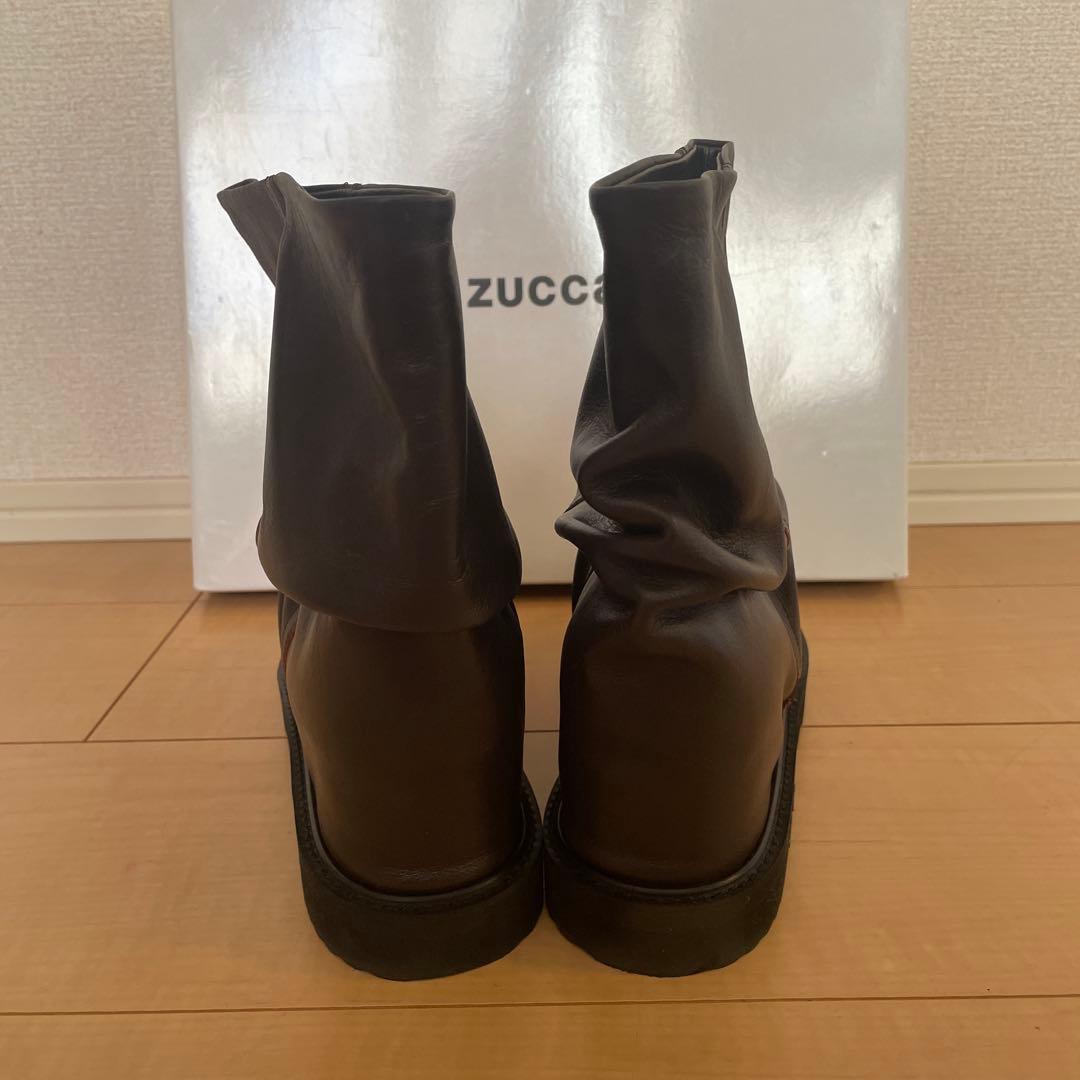 最終値下げ⭐︎zucca ダークブラウン スリーブブーツ　箱付き