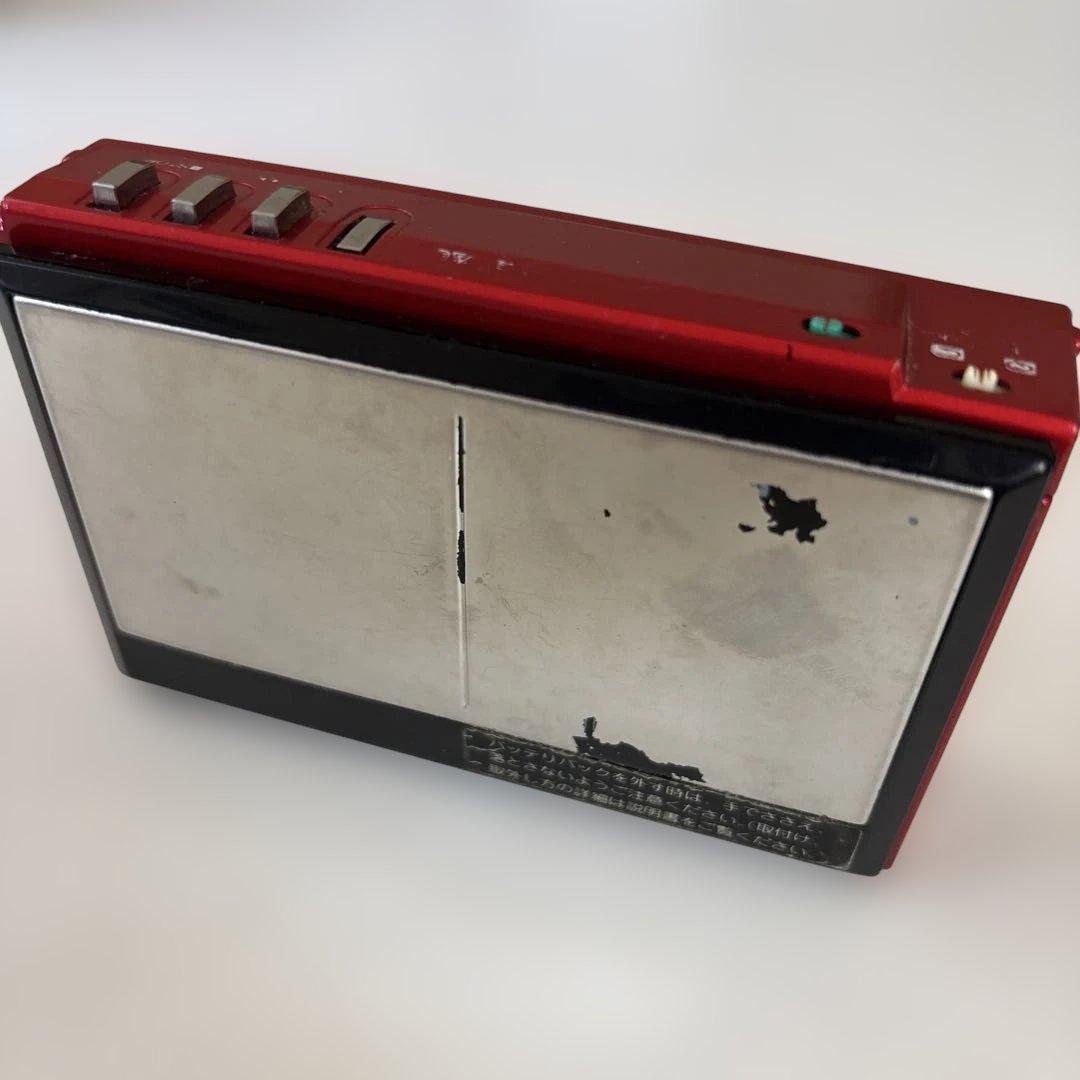 ジャンク　ナショナル　カセットプレーヤー　レッド　レトロ　ウォークマン