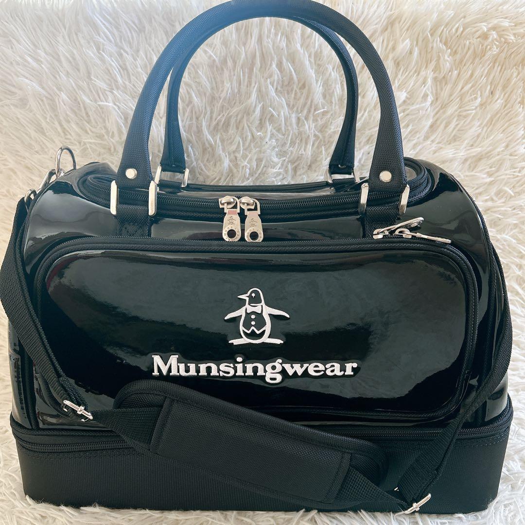 未使用に近い　Munsingwear ボストンバッグ エナメル 2way ゴルフ