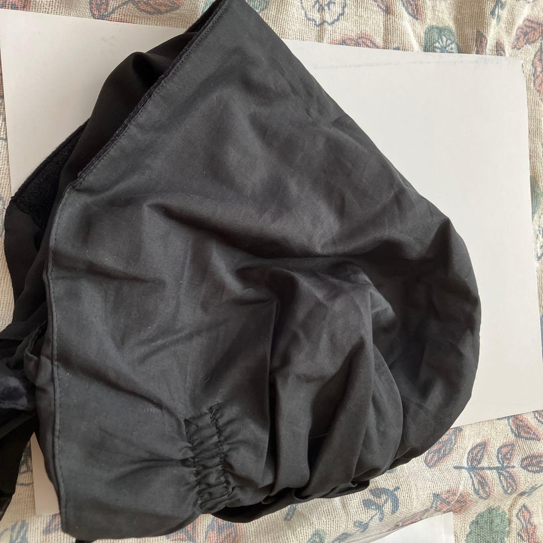 BAREN バレナ　スカーフハット　ブラックシフォン　& 前髪ウィッグ　付き