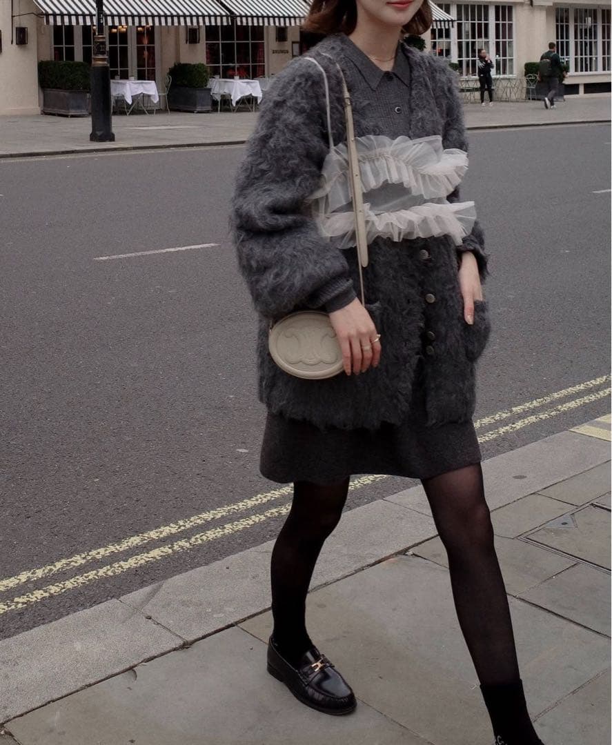 トップス Eaphi TULLE ASYMMETRY FRILL CAMISOLE