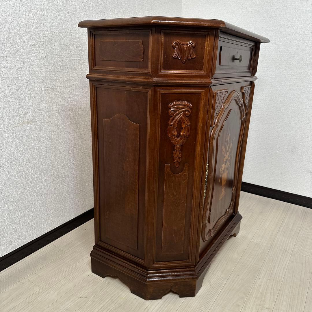 イタリア製 象嵌細工 アンティークスタイル コンソール キャビネット is2※