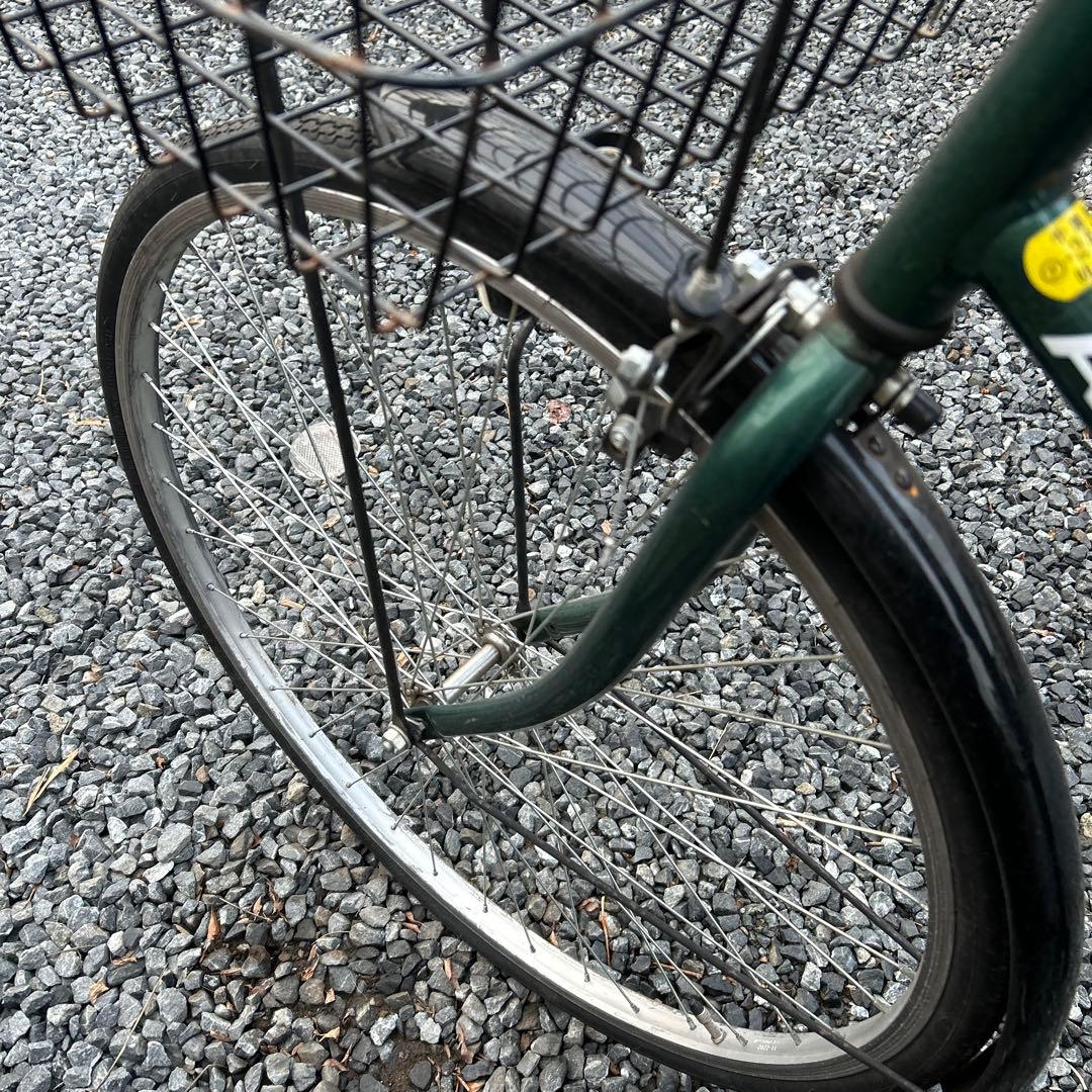 ALMO 自転車　27インチ　￼グリーン シティサイクル スチールフレーム