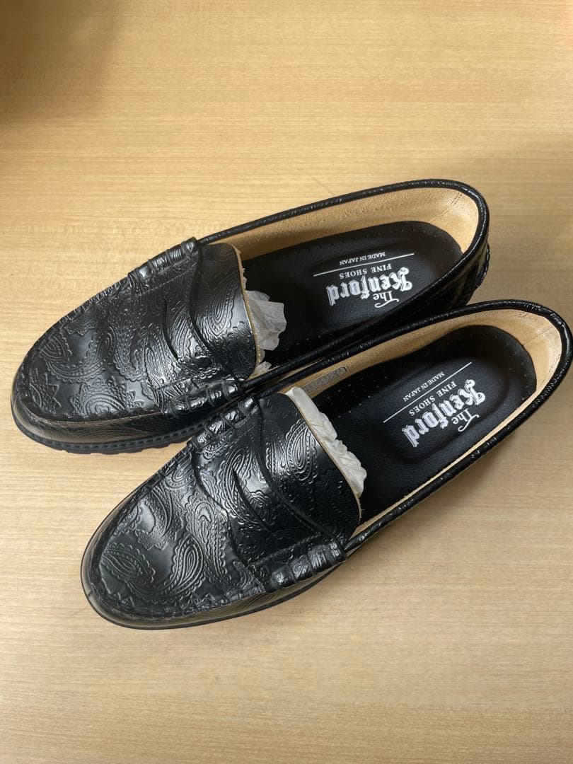 The Kenford/ ペイズリーローファー/24cm/箱・ステッカー付き