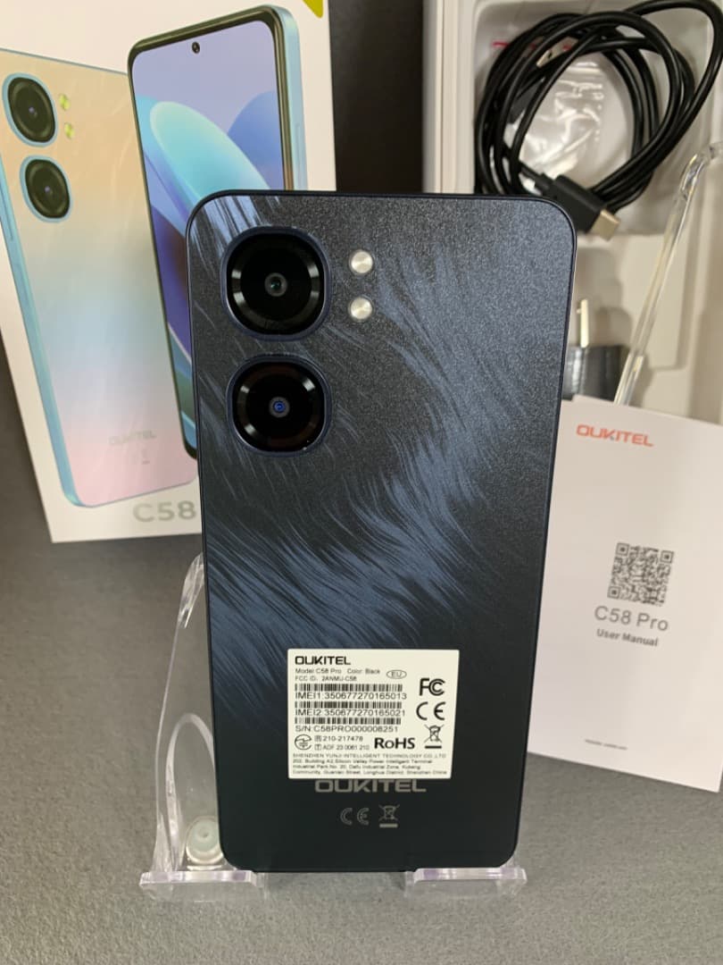 超美品 SIMフリー OUKITEL C58 Pro 256GB ブラック色