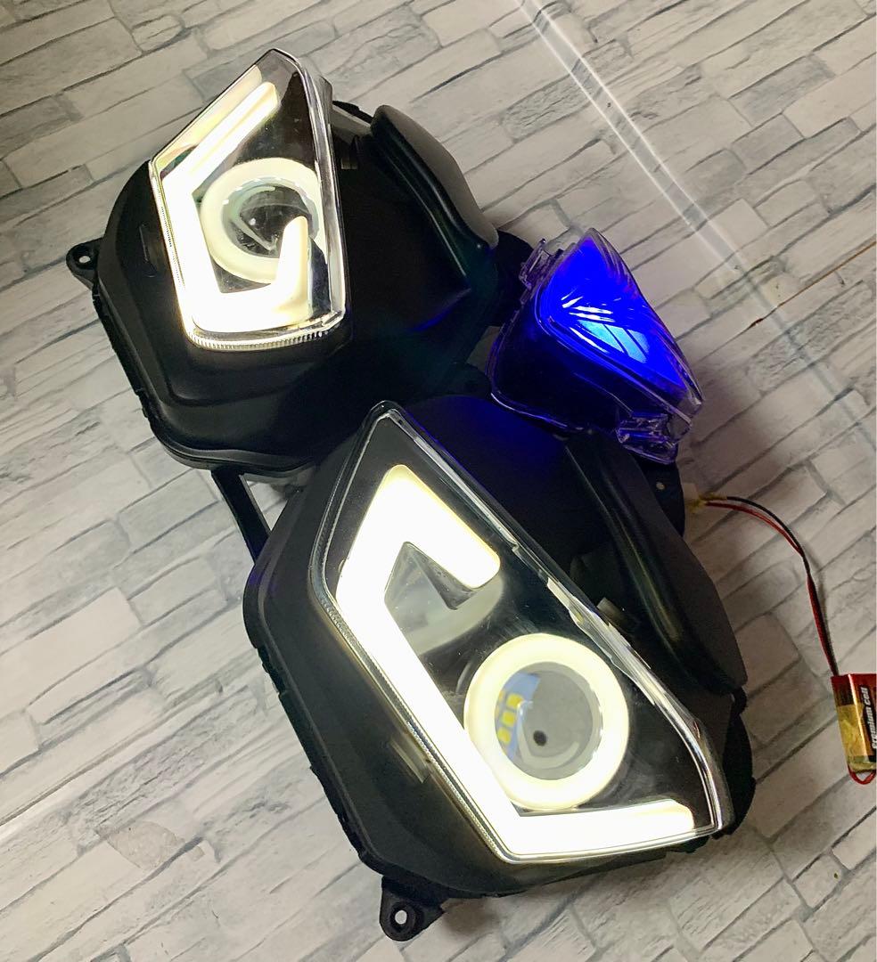 YZF-R3 / YZF-R25 カスタムLEDヘッドライト プロジェクター