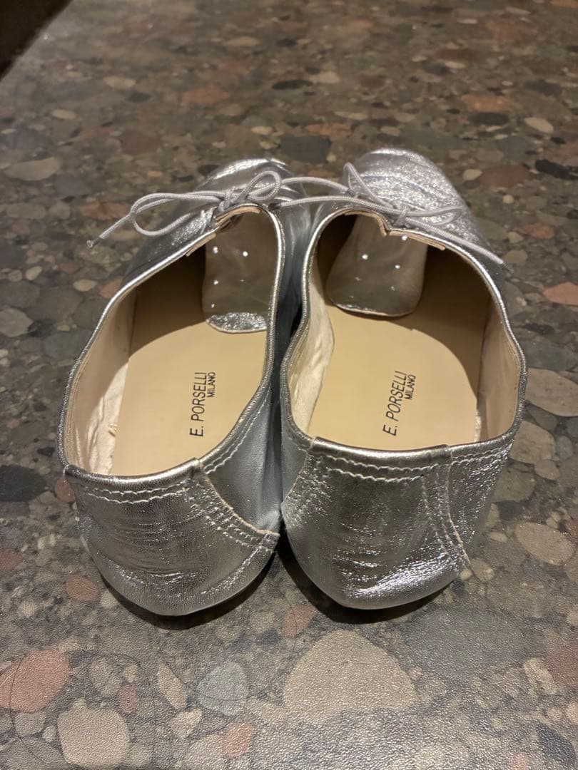 E.PORSELLI ポルセリ シルバー ジャズシューズ