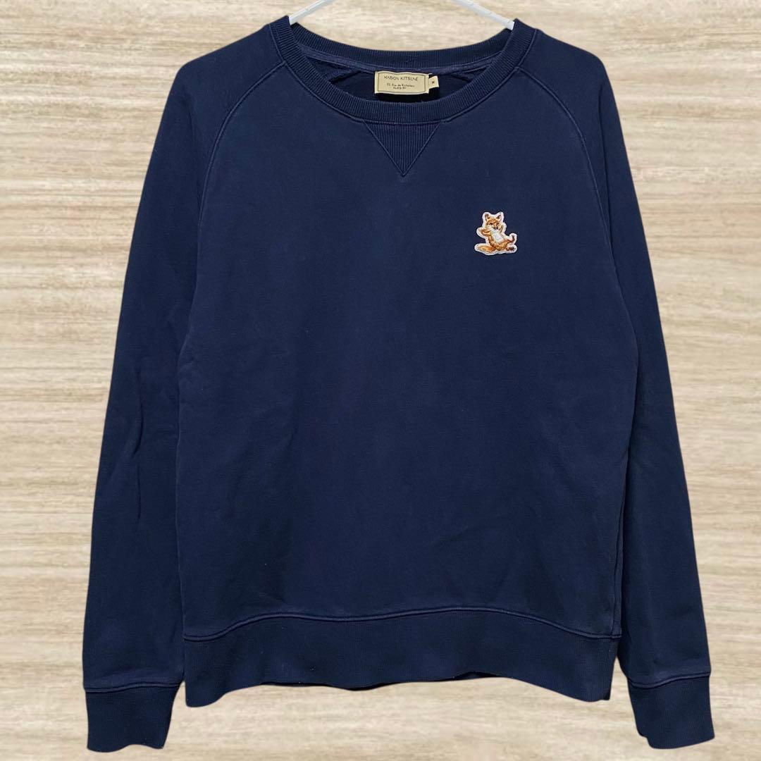 入手困難 メゾンキツネ スウェット チラックス 刺繍 ネイビー M