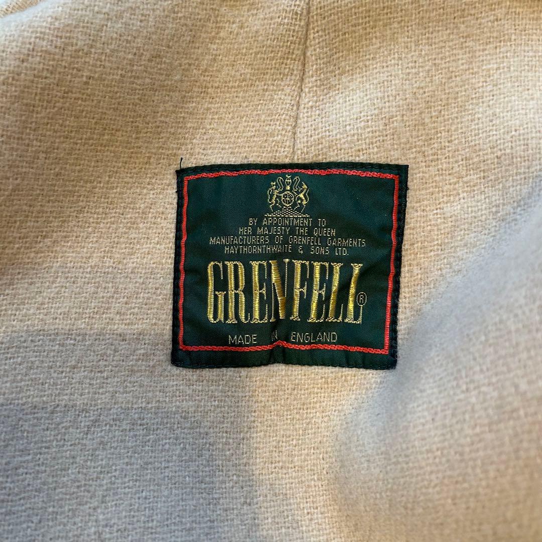 グレンフェル ヘリンボーンダッフルコートムーアブルック38ベージュイングランド製