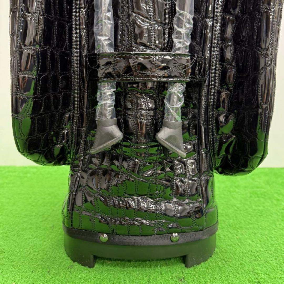 OUUL オウル アリゲーター キャディバッグ ゴルフバッグ ブラック