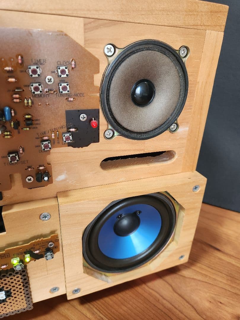 【激レア！】木製 オーディオ ハンドメイド　hiphop boom box