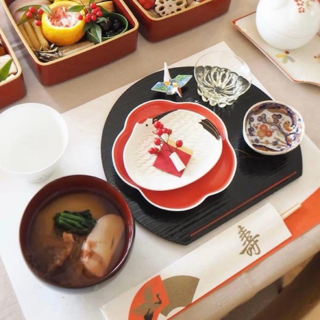 【新品】【大人気】有田焼　幸楽窯　鶴亀銘々皿セット　縁起物