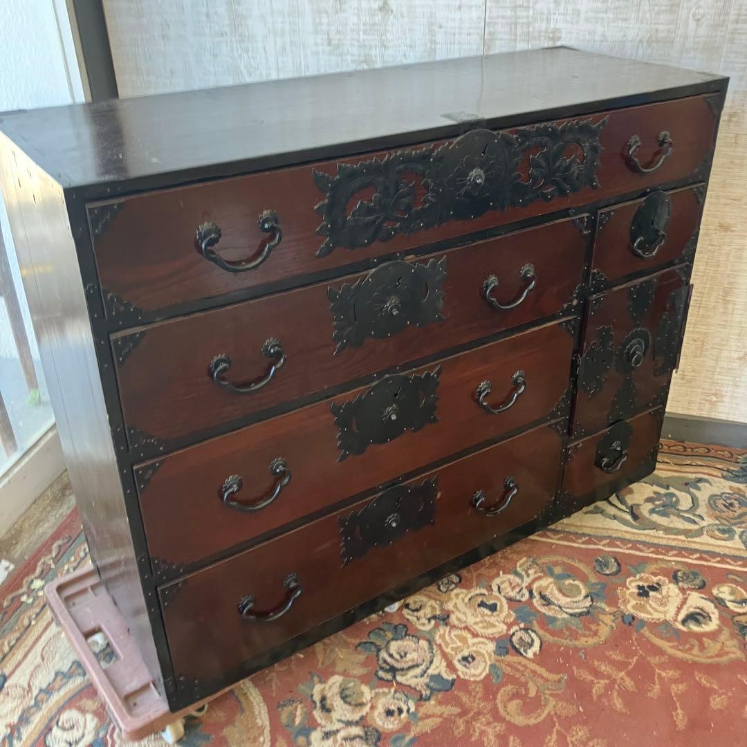 昭和レトロ 仙台箪笥 4段9杯 引き出し箪笥 和箪笥 ビンテージ 古家具