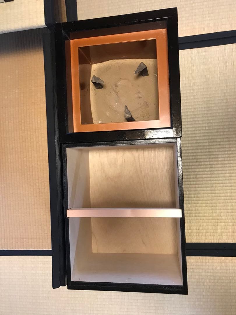 組み立て茶道用道具畳、炉壇収納ボックス、建水台と貴人畳の角の台の4点セット