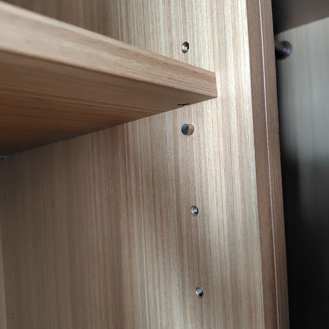 【中古】洋タンス 引き戸 クローゼット 木製 大容量 ワイド 可動棚 たのメル便