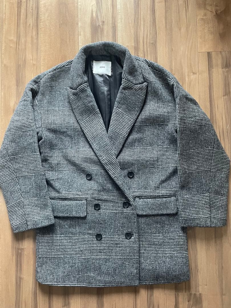 値下　FORME 東原亜希　コート　チェック　ノベルティ付き　ジャケット