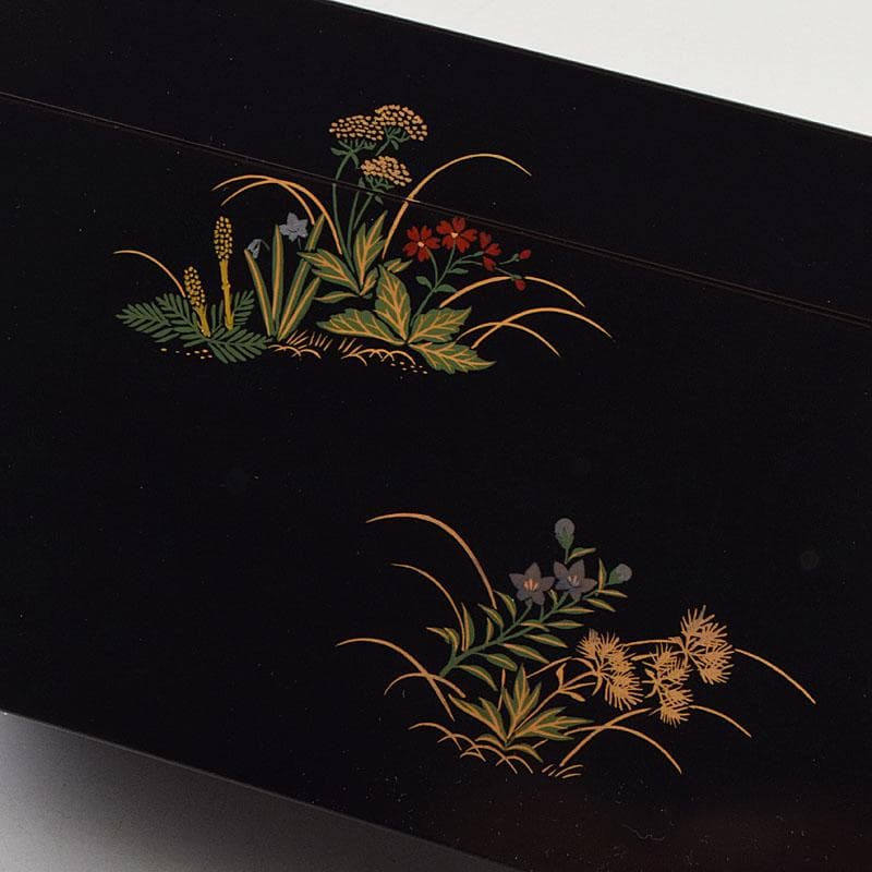 茶道具　井筒寛斉造　草花蒔絵　茶箱　茶碗　棗など　九点一式　共箱　U　R9039