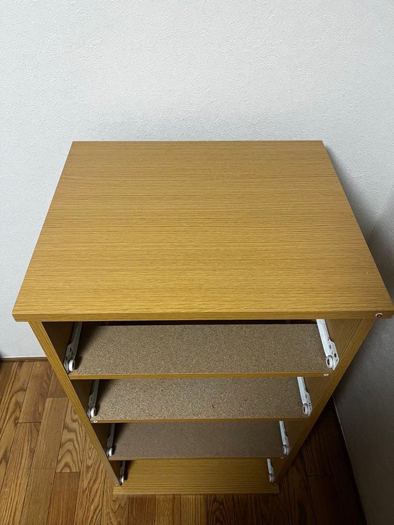 ナチュラルウッド 4段チェスト