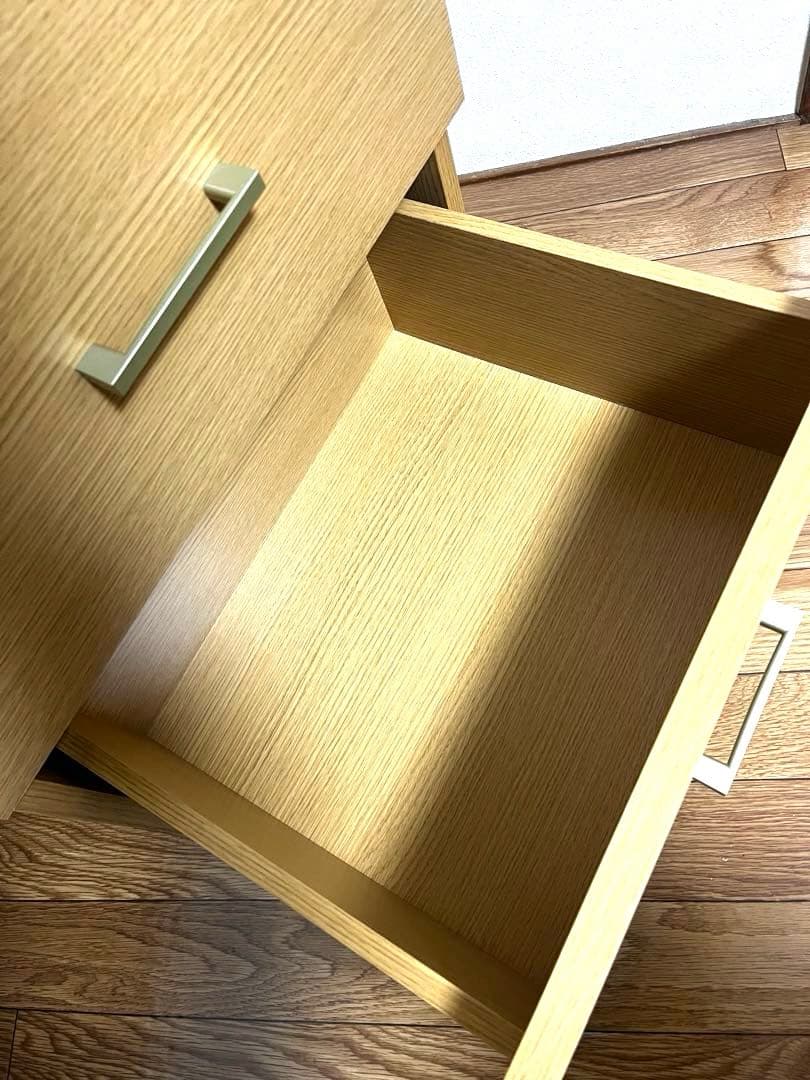 ナチュラルウッド 4段チェスト