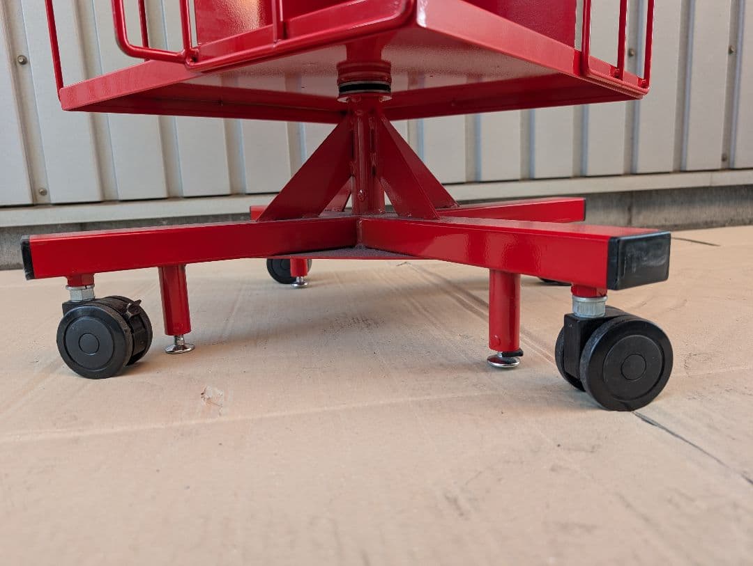 回転式スチールラック　4段本棚　キャスター、ストッパー付き