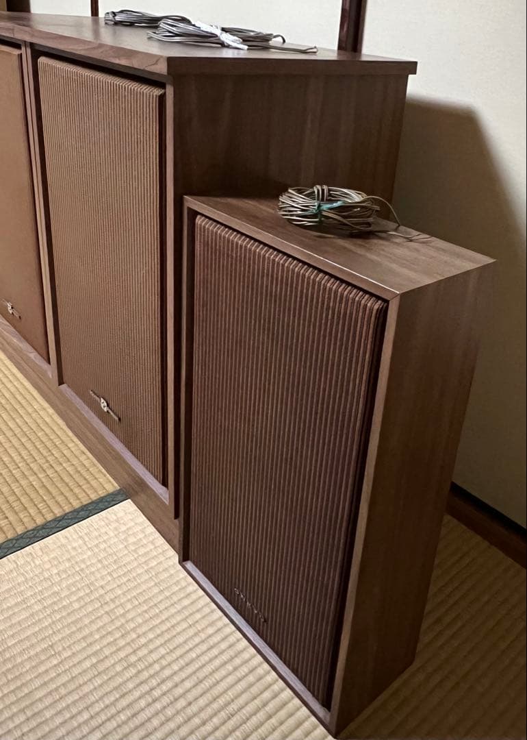 ONKYO 4チャンネルサラウンドスピーカー　木製フレーム