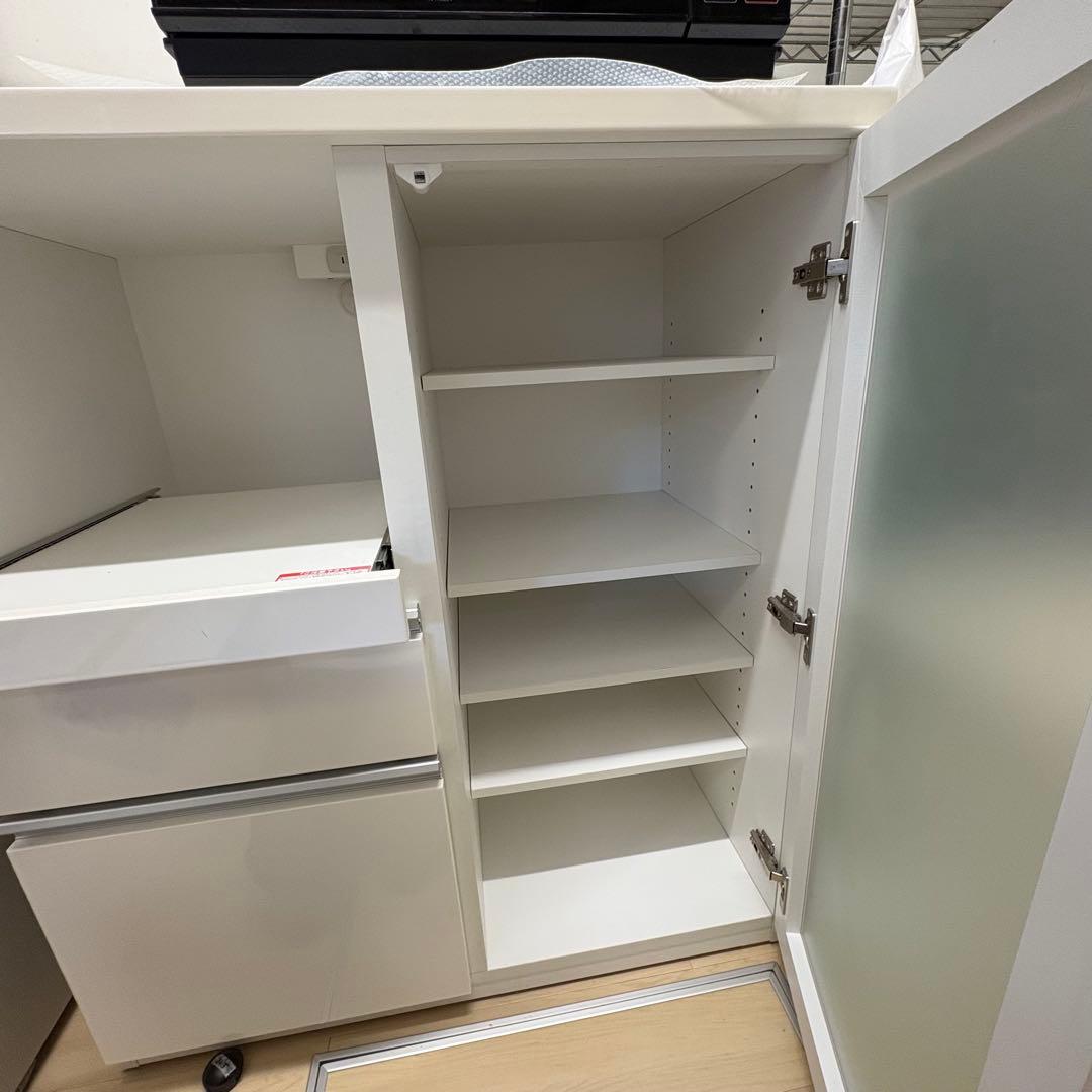 キッチンカウンター　ミドルレンジボード(キュリー2 90MRB WH) ニトリ