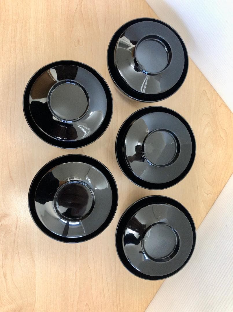 【未使用保管品】輪島屋本店　煮物椀　雑煮椀　５客　13ｃｍ×7ｃｍ※蓋抜