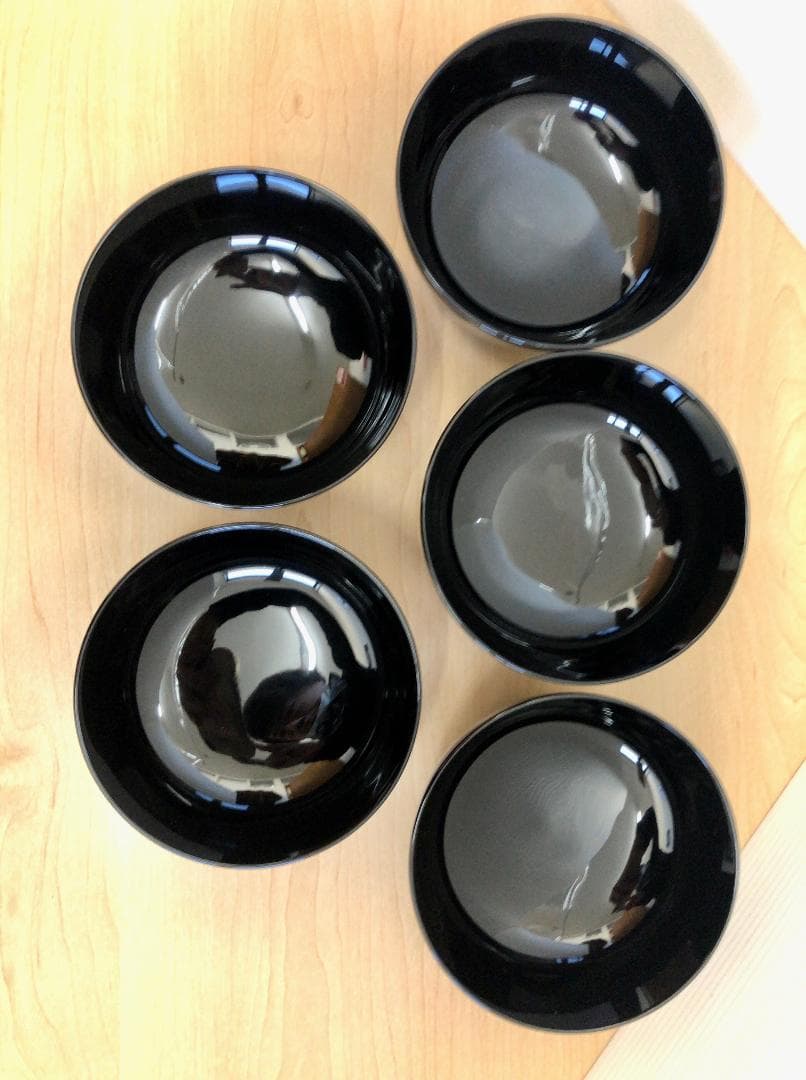 【未使用保管品】輪島屋本店　煮物椀　雑煮椀　５客　13ｃｍ×7ｃｍ※蓋抜