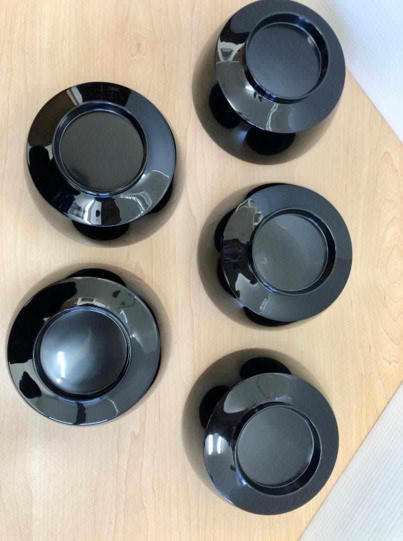 【未使用保管品】輪島屋本店　煮物椀　雑煮椀　５客　13ｃｍ×7ｃｍ※蓋抜