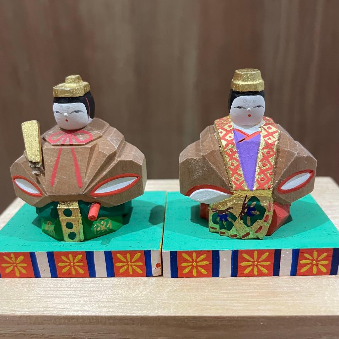 一刀彫　雛人形