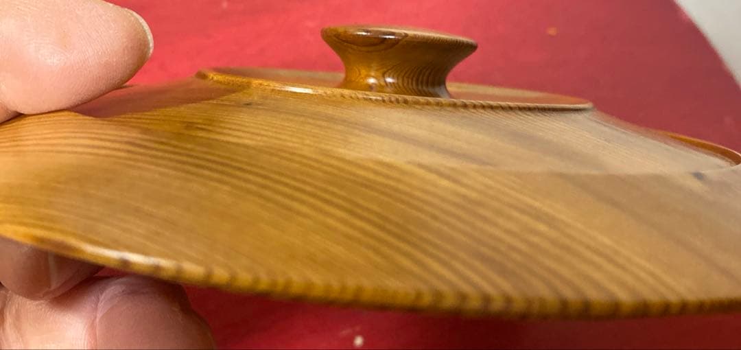 値下げ！銘木屋久杉　無垢　高級菓子器　靖修作