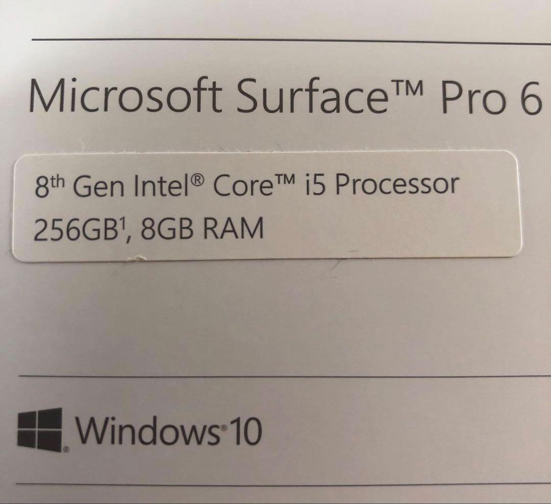Microsoft Surface 6 Pro 本体+キーボード+タッチペン