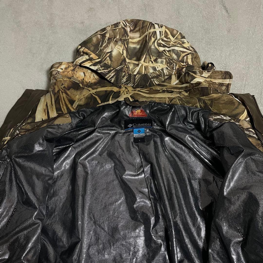 【超希少❗️】columbia ダウン　迷彩柄　グリーン　L リアルツリー