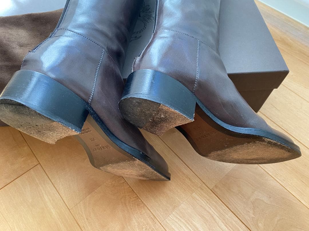 【美品】sartore シングルバックベルト・ロングブーツ／34 1/2 ①